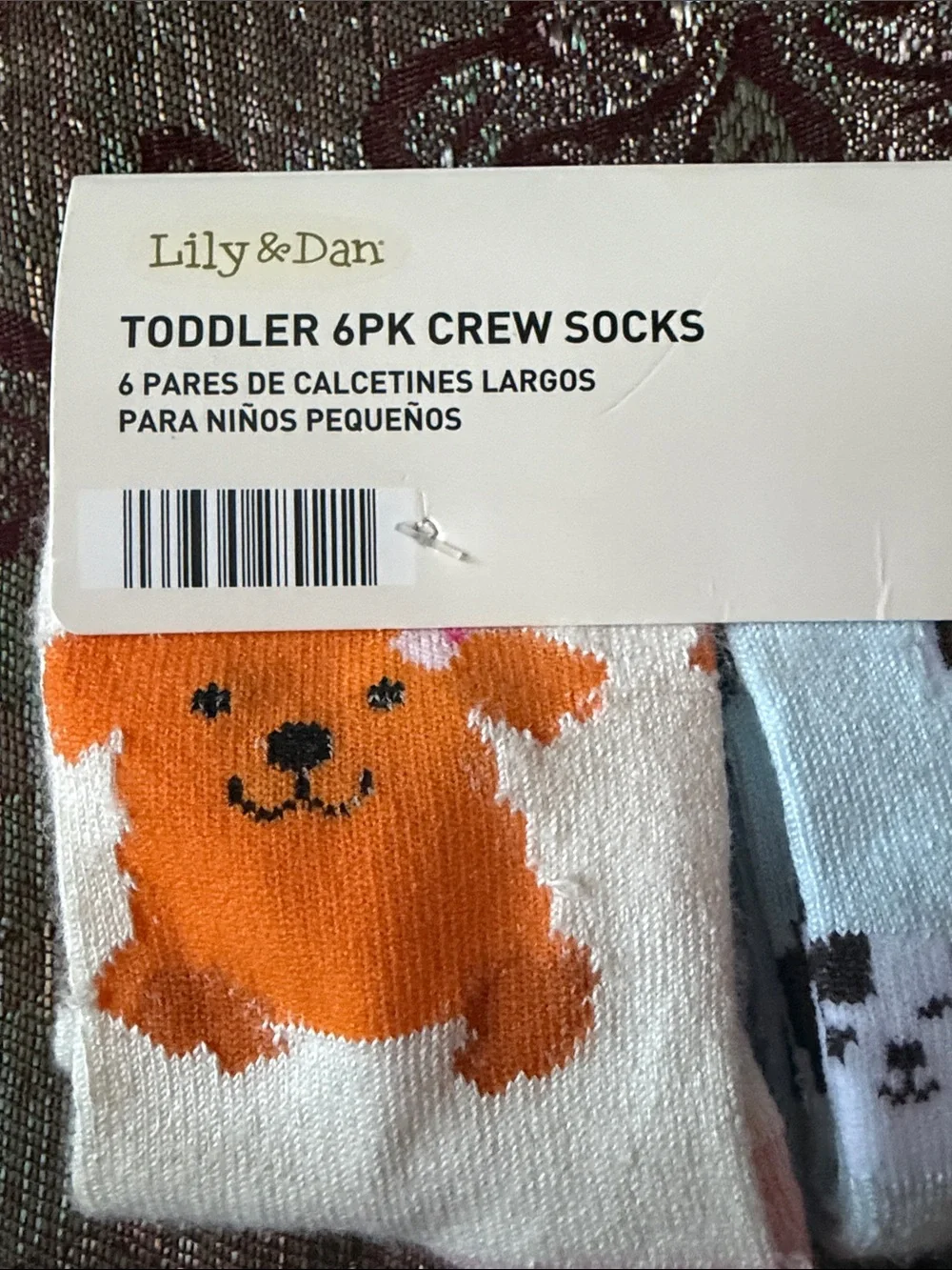 Lily & Dan Toddler Crew Socks - Pink, White, and Blue Size 2T/ 3T